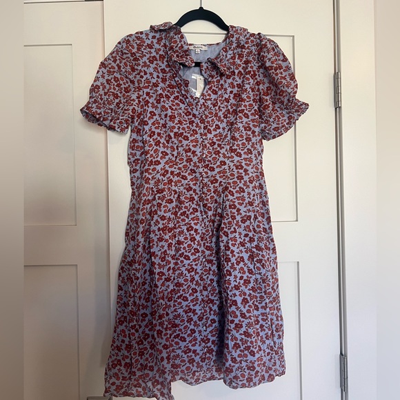 Madewell floral puff-sleeve collar dress - Picture 4 of 4